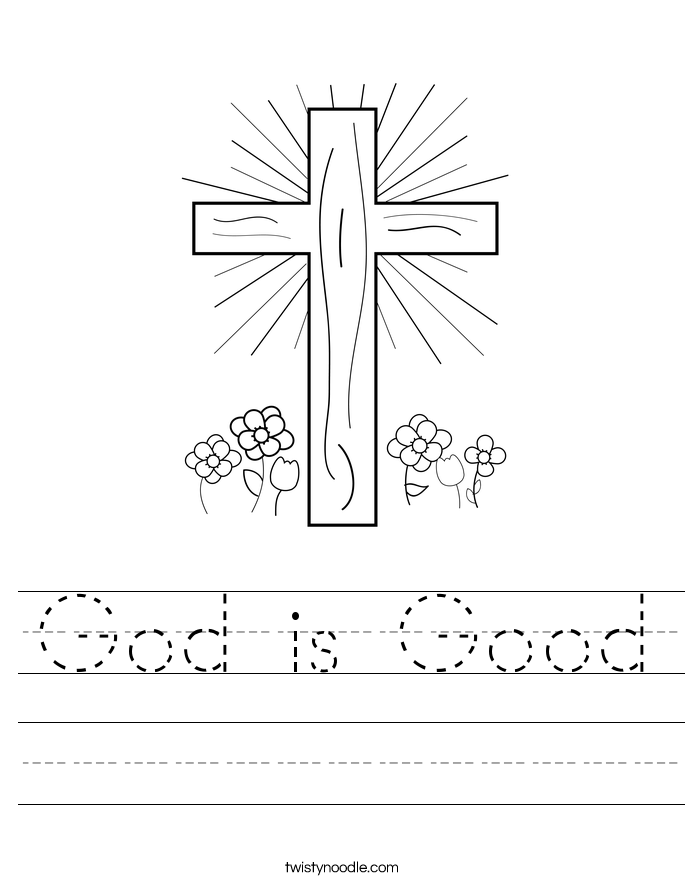 god is good worksheet twisty noodle