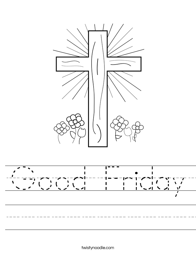 Good Friday Worksheet - Twisty Noodle