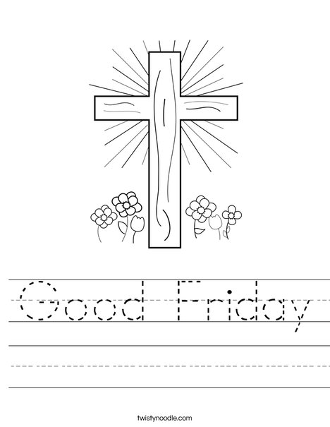 Good Friday Worksheet - Twisty Noodle Good Friday Worksheet - Twisty Noodle