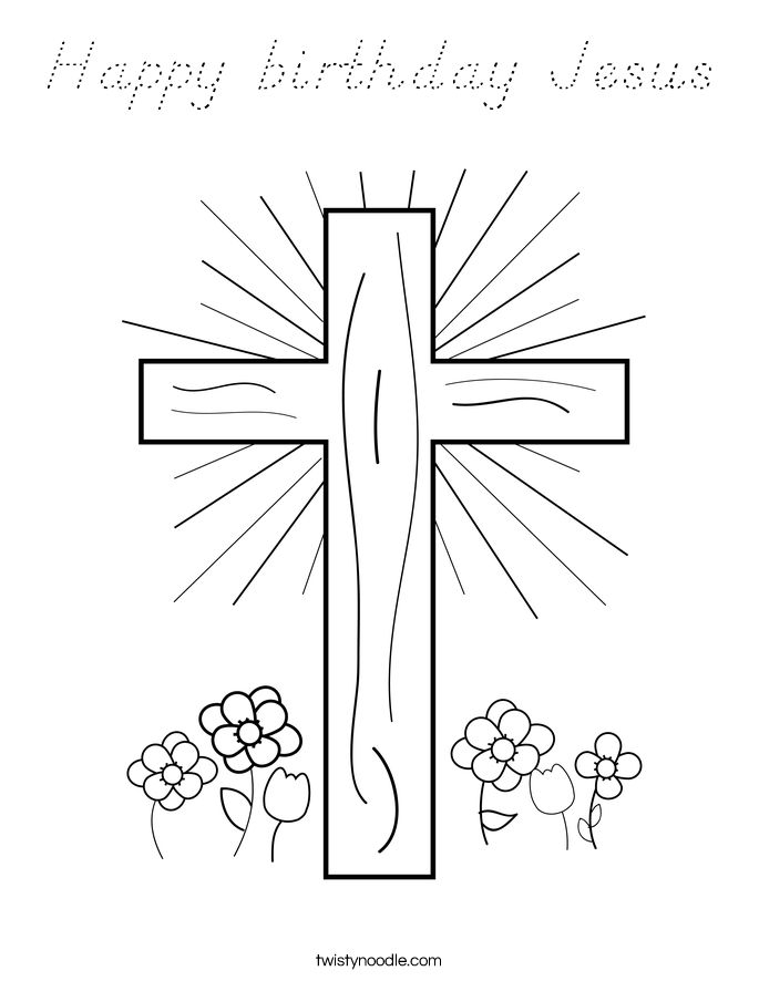 Happy birthday Jesus Coloring Page