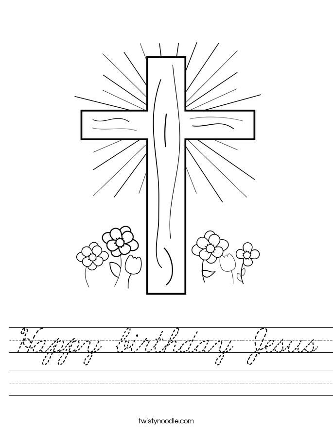 Happy birthday Jesus Worksheet