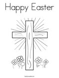 Happy Easter Coloring Page