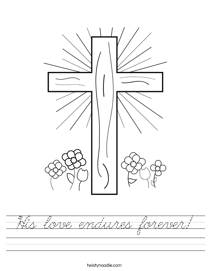 His love endures forever! Worksheet