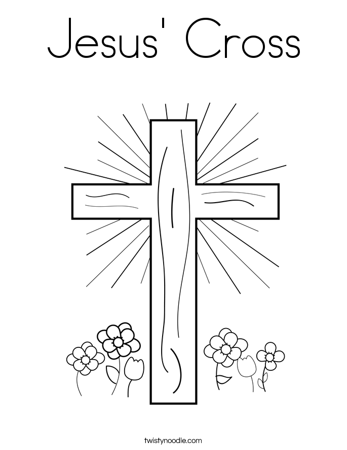 Jesus' Cross Coloring Page