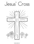 Jesus' Cross Coloring Page