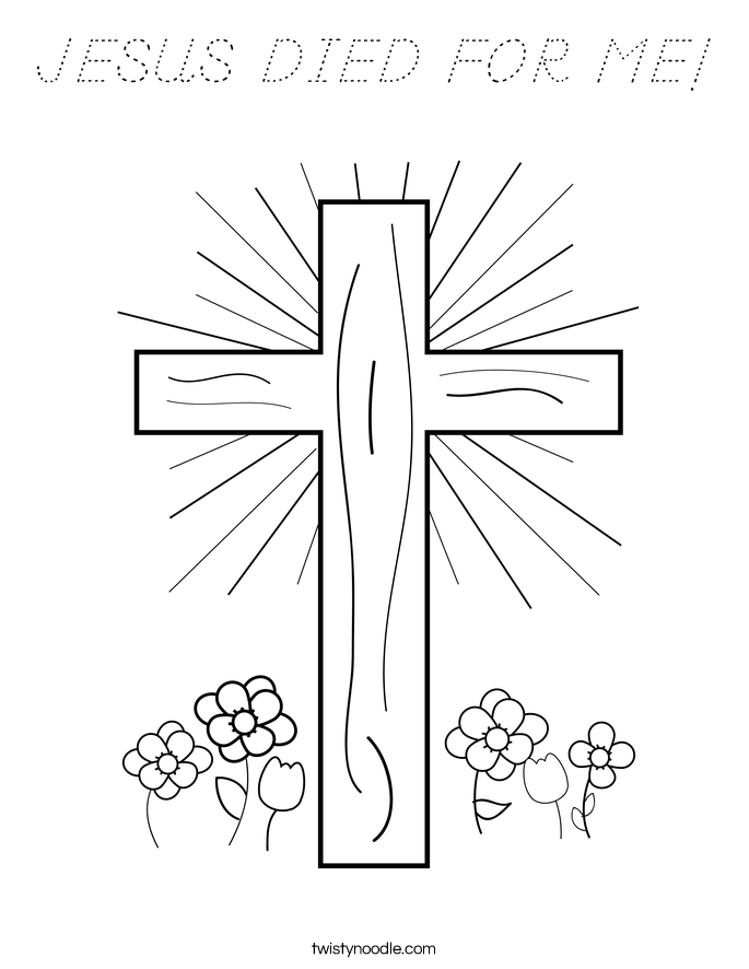 JESUS DIED FOR ME! Coloring Page
