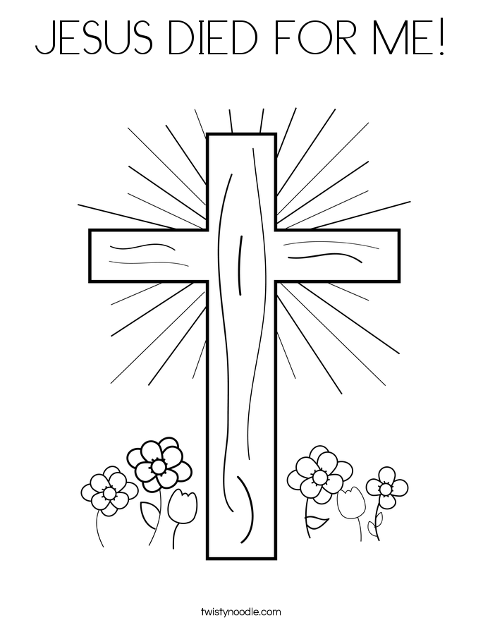 JESUS DIED FOR ME! Coloring Page
