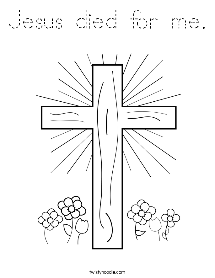 Jesus died for me! Coloring Page