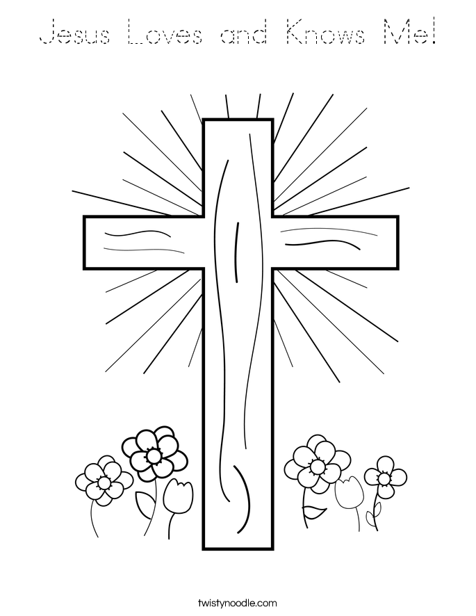 Jesus Loves and Knows Me! Coloring Page