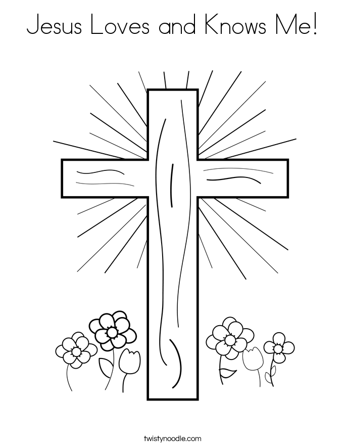 Jesus Loves and Knows Me! Coloring Page