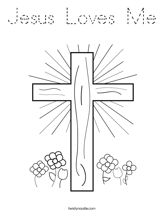 Jesus Loves Me Coloring Page