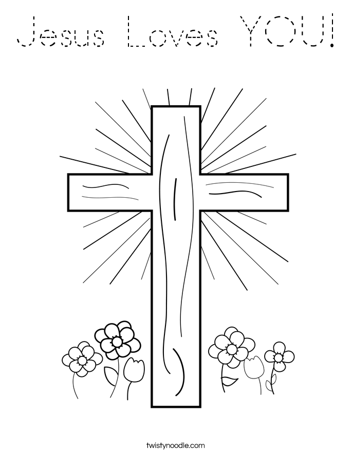 Jesus Loves YOU! Coloring Page