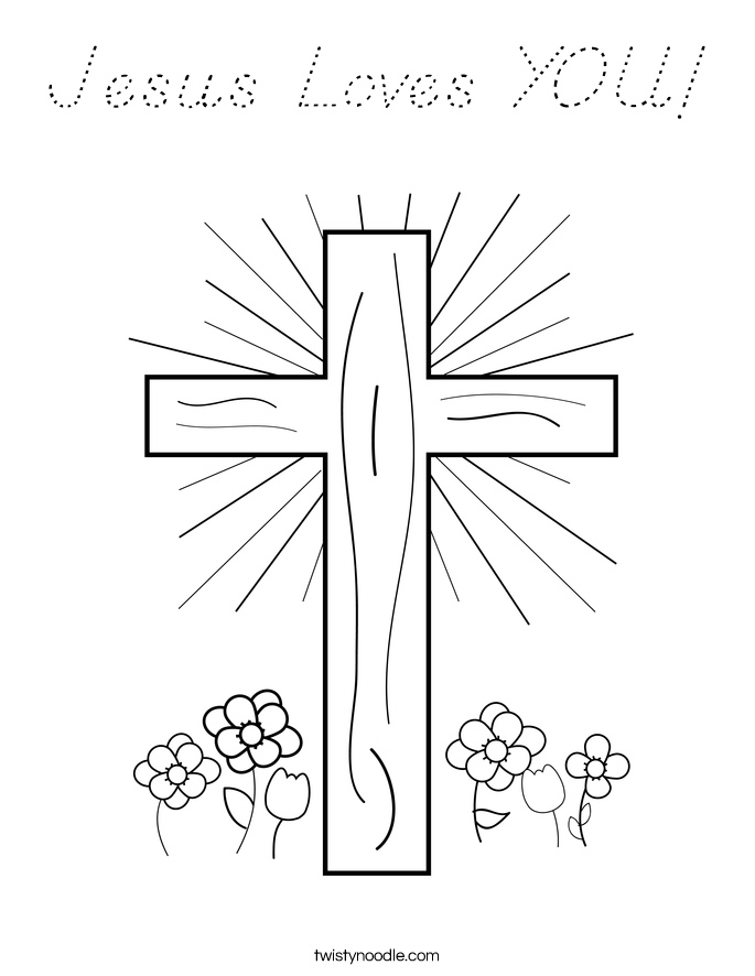 Jesus Loves YOU! Coloring Page