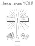 Jesus Loves YOU Coloring Page - Twisty Noodle