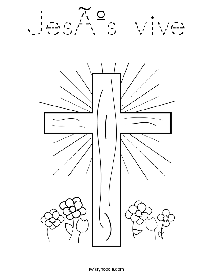 Jesús vive Coloring Page