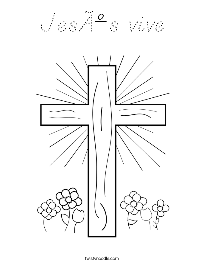 Jesús vive Coloring Page