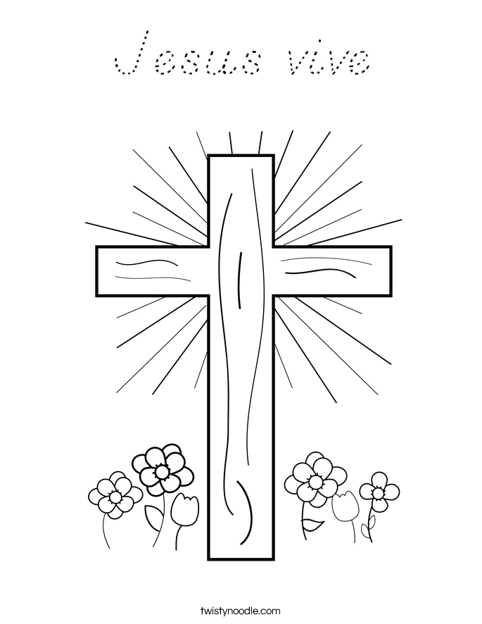 Jesus vive Coloring Page