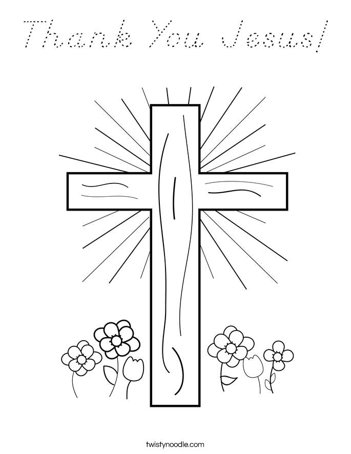 Thank You Jesus! Coloring Page