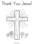 Thank You Jesus! Coloring Page