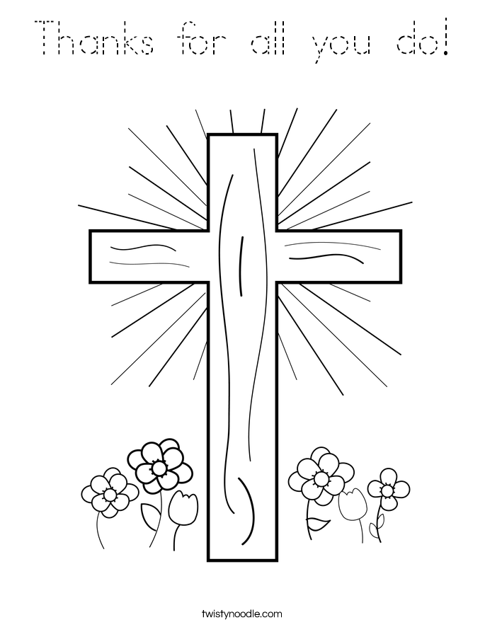 Thanks for all you do! Coloring Page