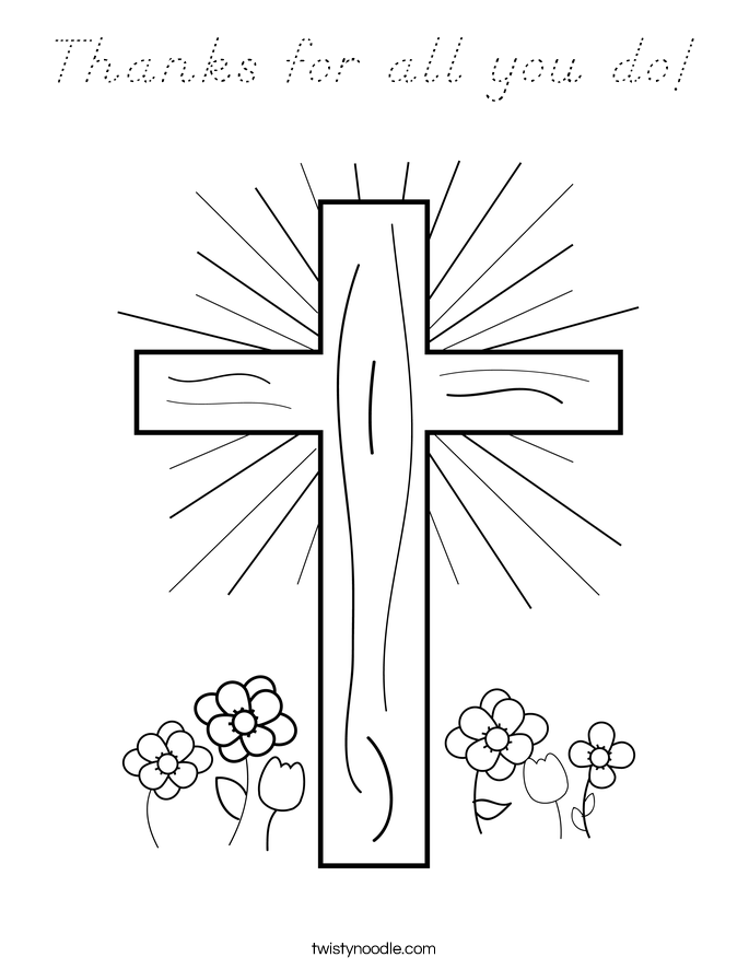Thanks for all you do! Coloring Page