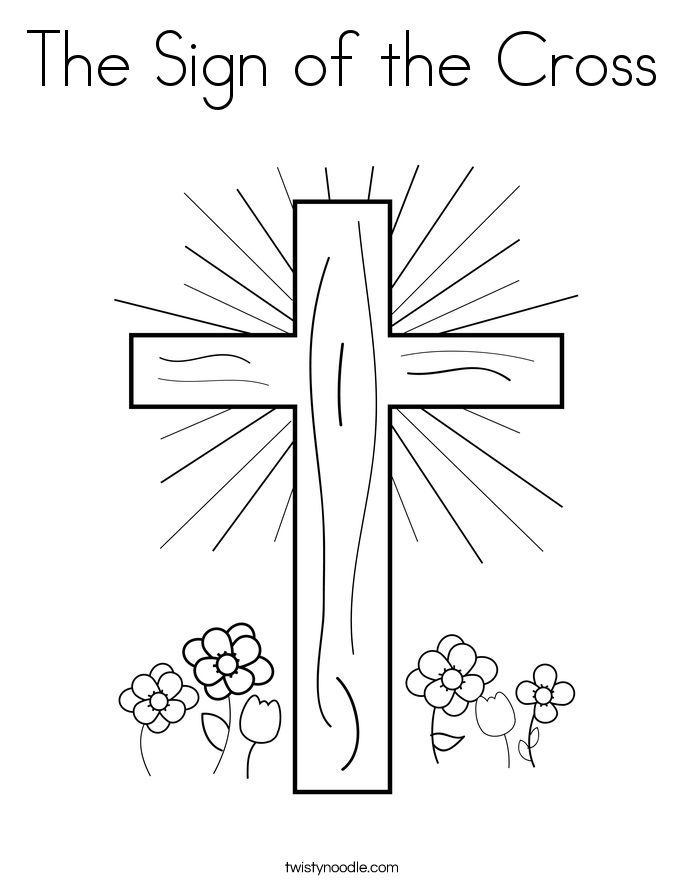 The Sign of the Cross Coloring Page