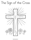 The Sign of the Cross Coloring Page