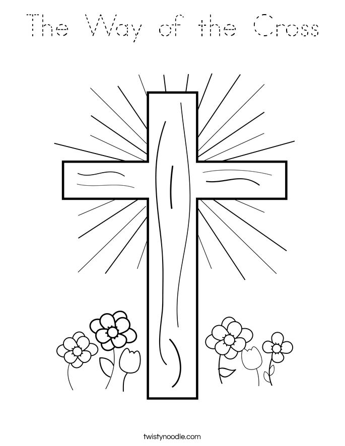 The Way of the Cross Coloring Page