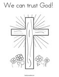 We can trust God!  Coloring Page