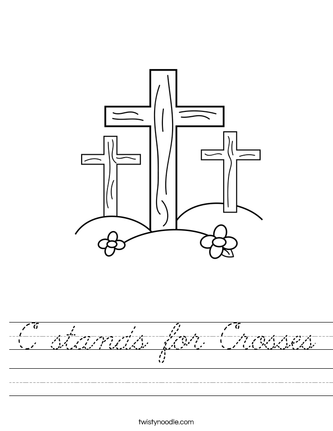 C stands for Crosses Worksheet