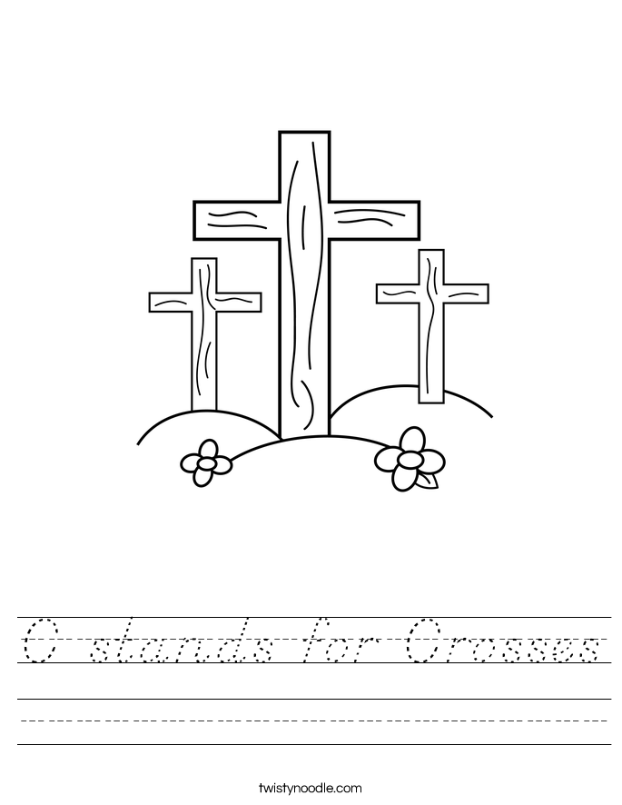 C stands for Crosses Worksheet