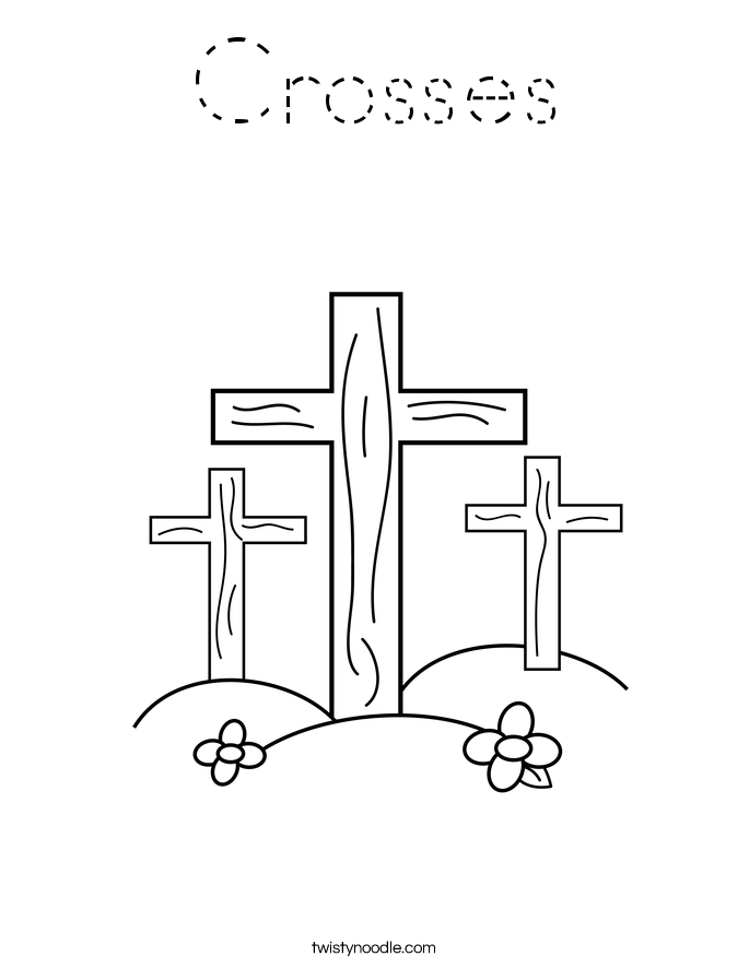 Crosses Coloring Page