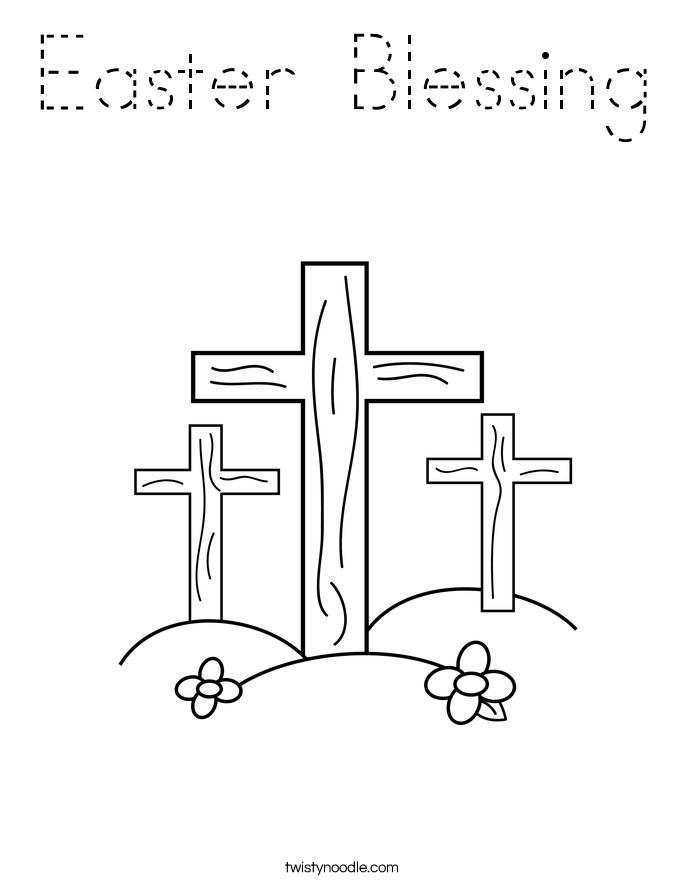 Easter Blessing Coloring Page