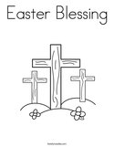 Easter Blessing Coloring Page