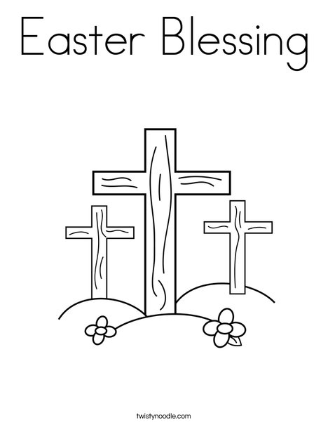 Crosses on a Hill Coloring Page