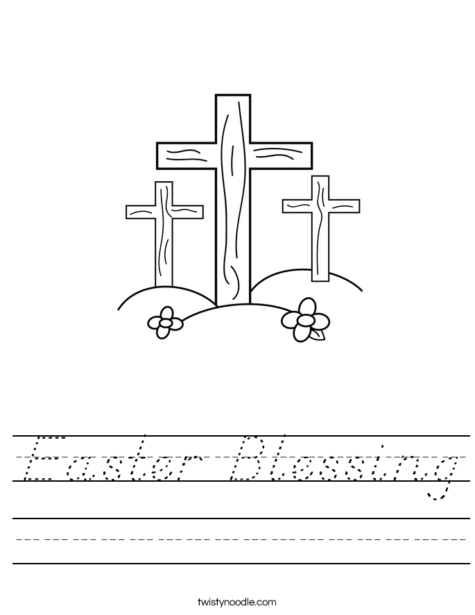 Easter Blessing Worksheet