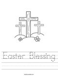 Easter Blessing Worksheet