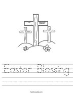Easter Blessing Handwriting Sheet