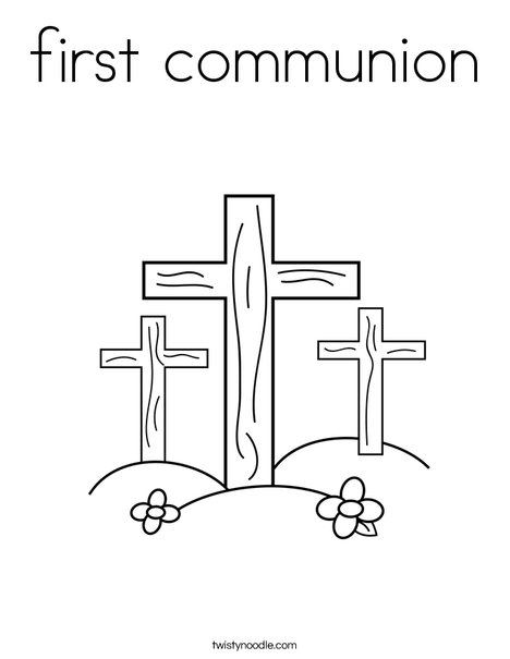 Crosses on a Hill Coloring Page