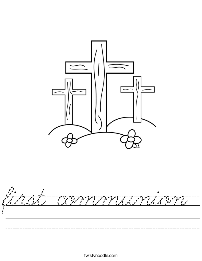 first communion Worksheet