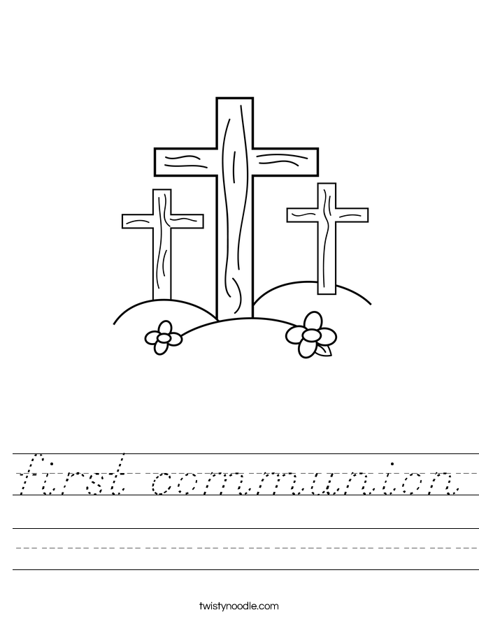 first communion Worksheet