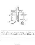 first communion Worksheet