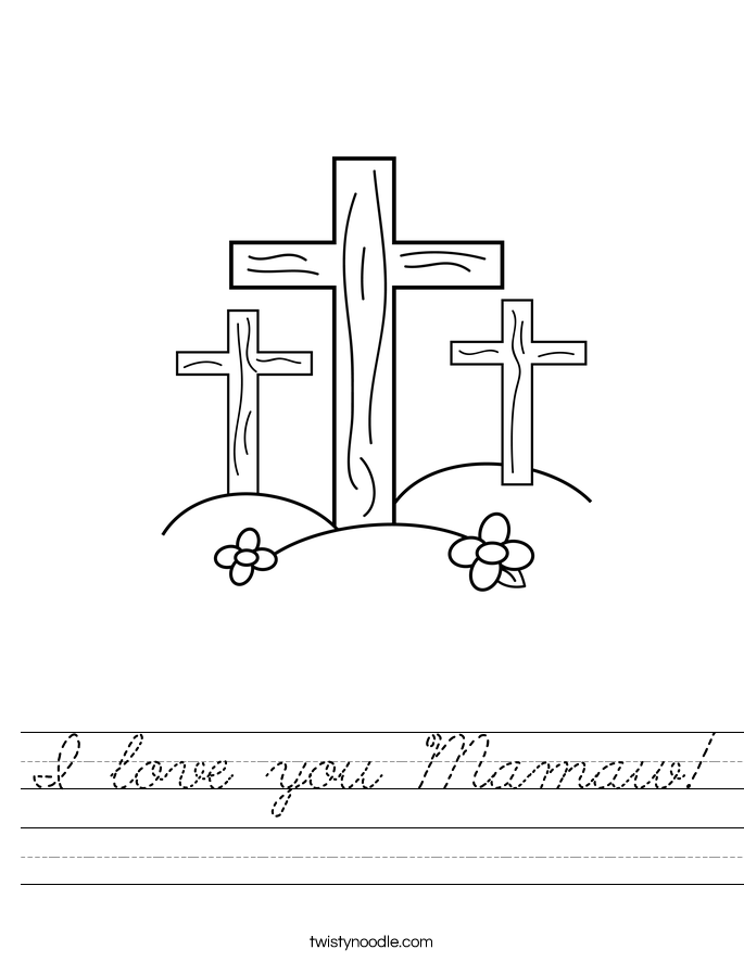 I love you Mamaw! Worksheet