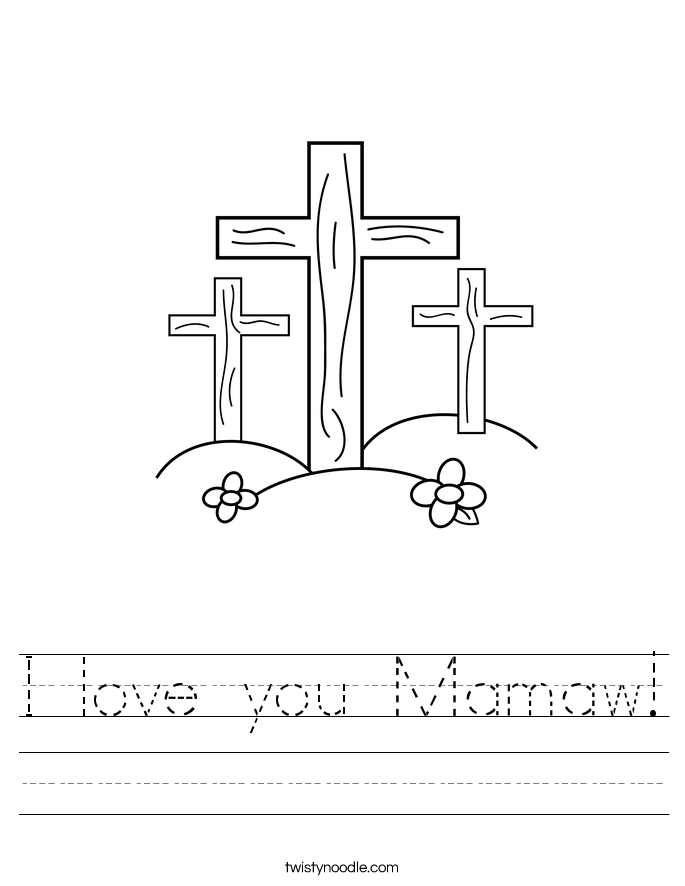 I love you Mamaw! Worksheet