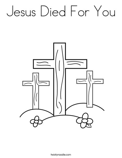 christ on the cross coloring pages