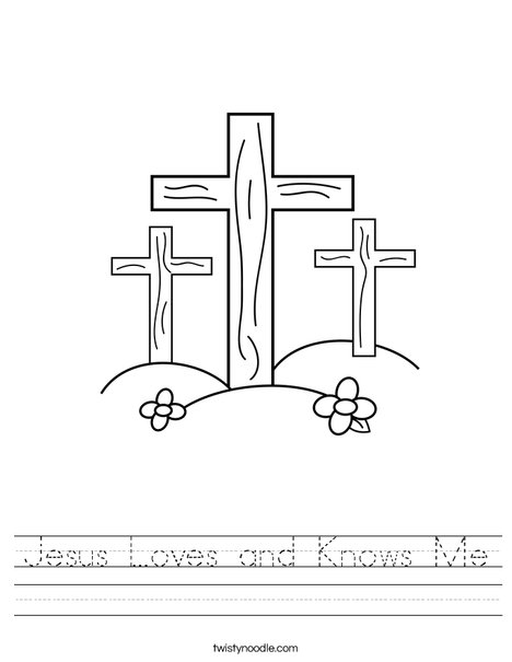 Download Jesus Loves And Knows Me Worksheet Twisty Noodle