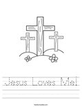 Jesus Loves Me Coloring Page - Twisty Noodle