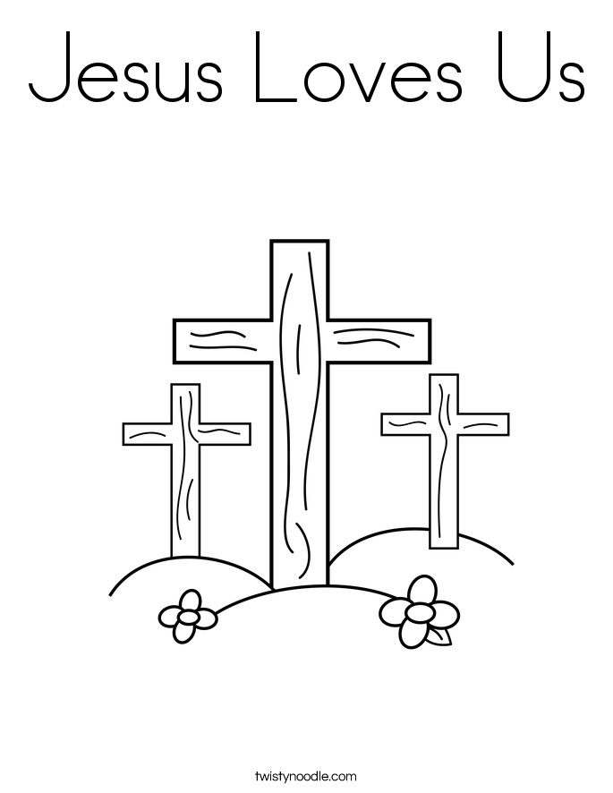 Jesus Loves Us Coloring Page