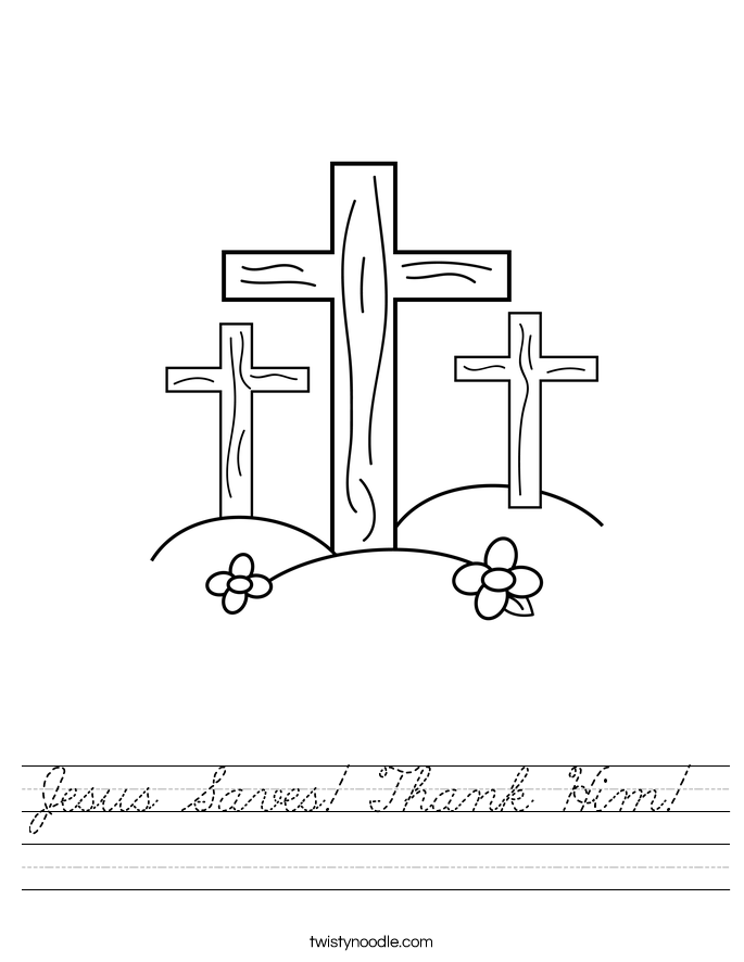 Jesus Saves! Thank Him!  Worksheet