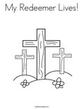 My Redeemer Lives!Coloring Page